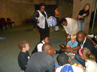 Anele Chila from Thandukulu Secondary demonstrating how to build a water rocket