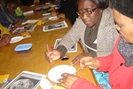 Educators drawing moon phases