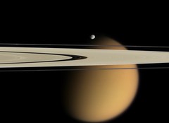 Saturn's Moons: Titan and Epimetheus