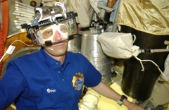 Astronaut Wearing The Eye Tracking Device