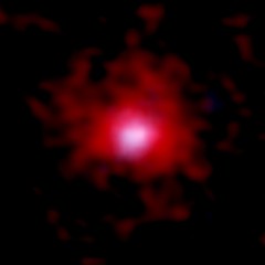 A Young Galaxy Surrounded by a Cloud of Carbon Gas