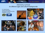 Astronomy curricula for different ages and cultural backgrounds